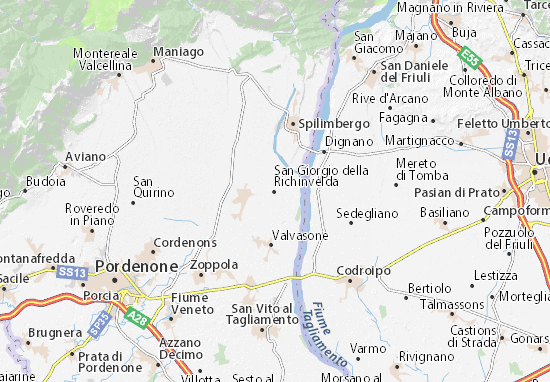 Karte Stadtplan San Giorgio della Richinvelda