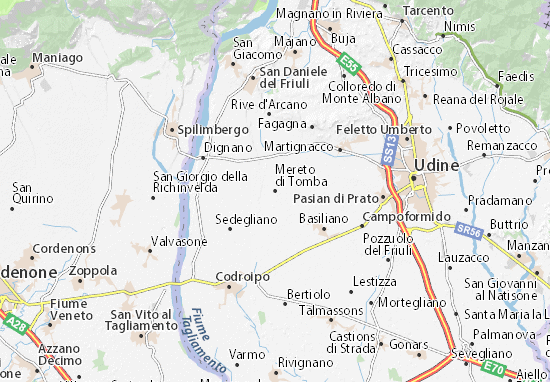 Karte Stadtplan Mereto di Tomba