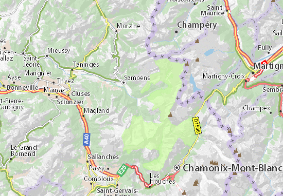Mapa Sixt-Fer-à-Cheval