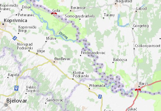 Kaart Plattegrond Ferdinandovac