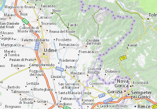 Karte Stadtplan Premariacco