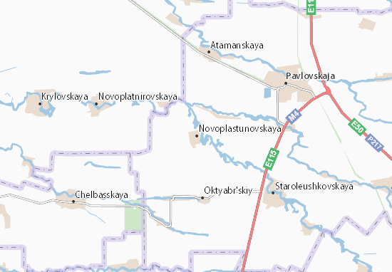 Kaart Plattegrond Novoplastunovskaya