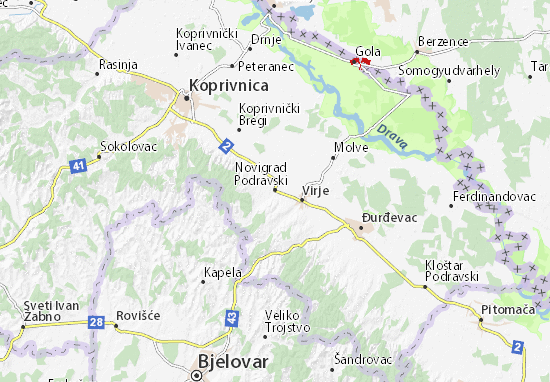 Kaart Plattegrond Novigrad Podravski