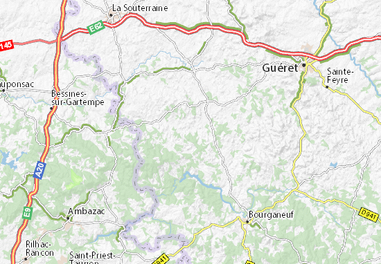 Kaart Plattegrond Mourioux-Vieilleville
