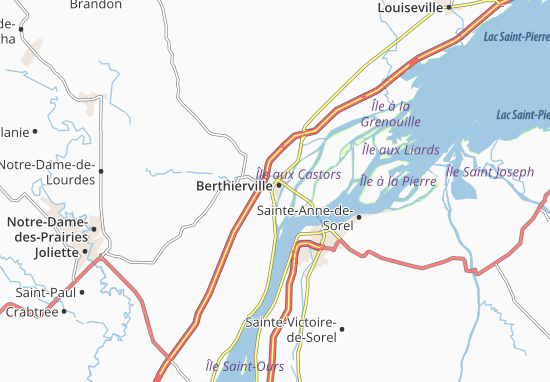 Karte Stadtplan Berthierville