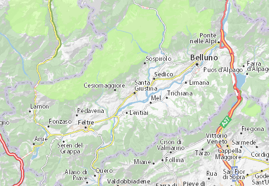 Karte Stadtplan Santa Giustina