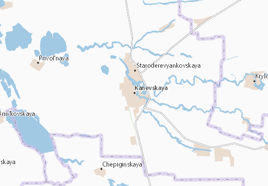 Kaart Plattegrond Kanevskaya