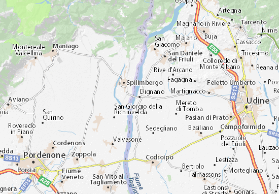 Kaart Plattegrond Dignano