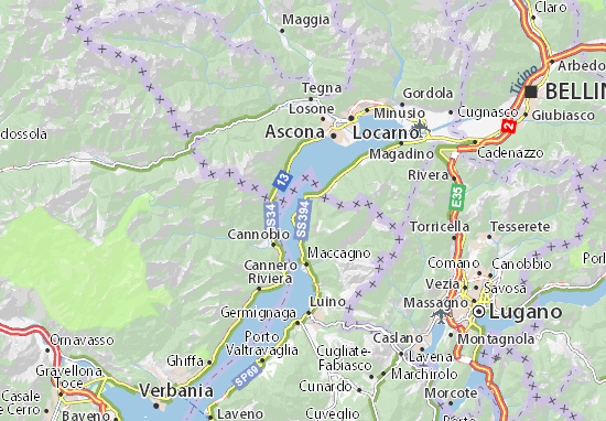 Mapa Tronzano Lago Maggiore