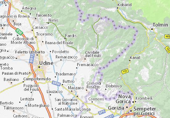 Mapa Plano Cividale del Friuli