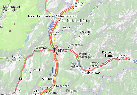 Karte Stadtplan Civezzano