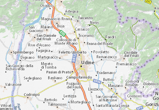 Karte Stadtplan Feletto Umberto