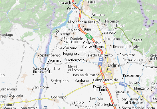 Karte Stadtplan Fagagna