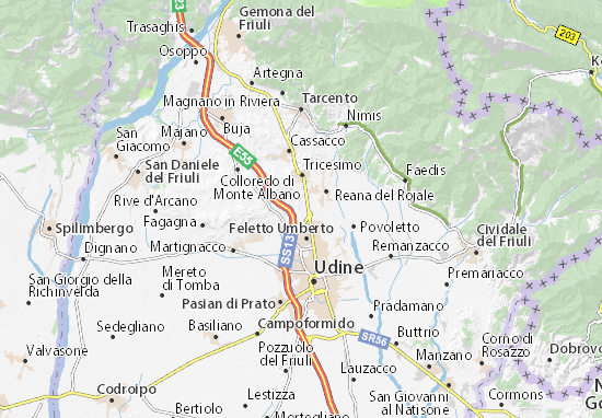 Karte Stadtplan Tavagnacco
