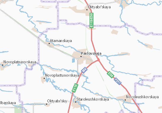 Kaart Plattegrond Pavlovskaja