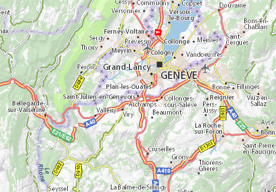 Karte Stadtplan Saint-Julien-en-Genevois