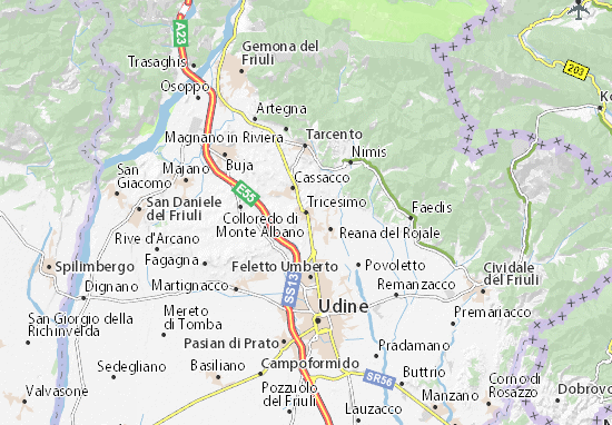 Karte Stadtplan Tricesimo