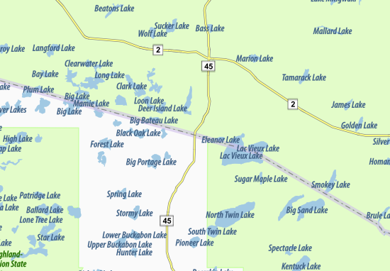 Karte Stadtplan Land O&#x27;Lakes