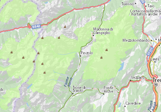 Kaart Plattegrond Pinzolo