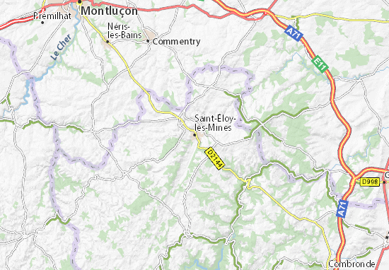 Mapa Saint-Éloy-les-Mines