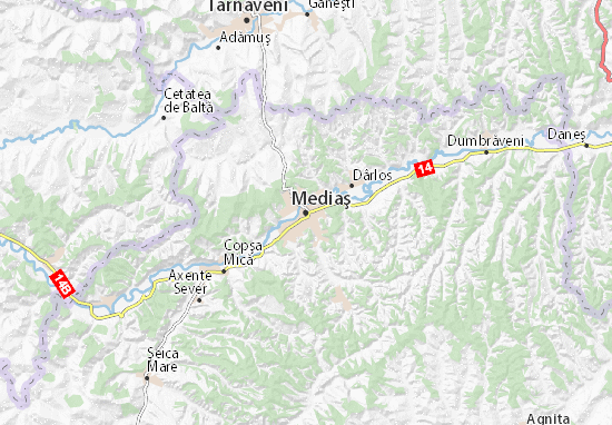 Kaart Plattegrond Mediaş