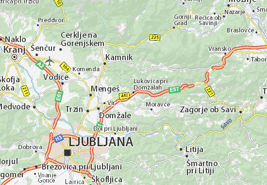 Karte Stadtplan Lukovica pri Domžalah