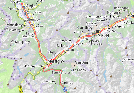 Mapas-Planos Saillon