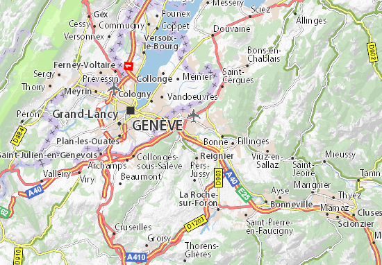 Mapa Vétraz-Monthoux