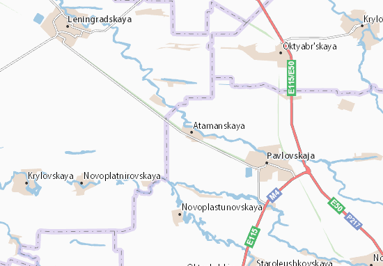 Kaart Plattegrond Atamanskaya