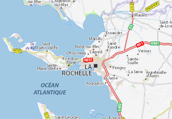 Mapa Aéroport de La Rochelle-Laleu
