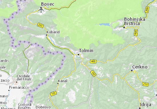 Mapa Tolmin