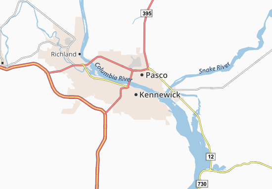 Karte Stadtplan Kennewick