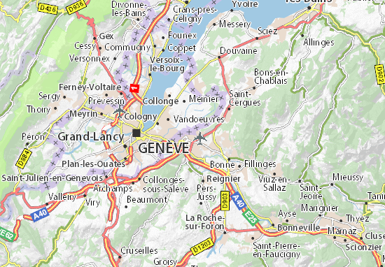 Mapa Ville-la-Grand