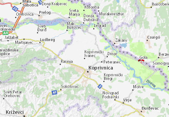 Karte Stadtplan Koprivnički Ivanec