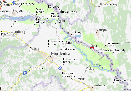 Karte Stadtplan Drnje