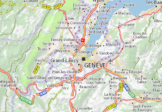 Karte Stadtplan La Servette