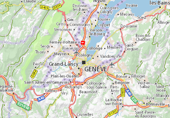 Geneve-Bern 1962 MICHELIN Karte 23 