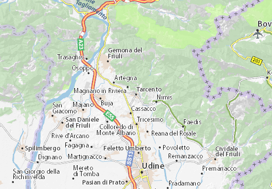 Tarcento Map