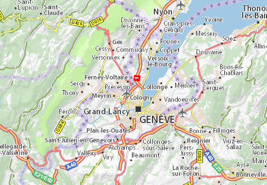 Karte Stadtplan Le Grand-Saconnex