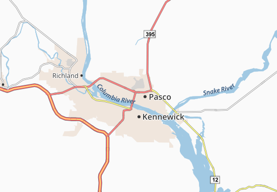 Karte Stadtplan Pasco