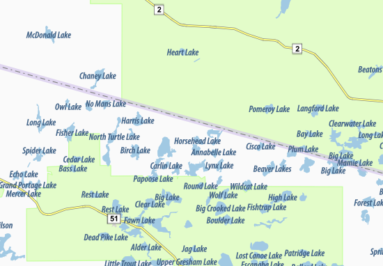 Karte Stadtplan Presque Isle
