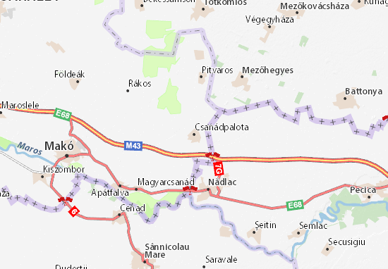 Csanádpalota Map