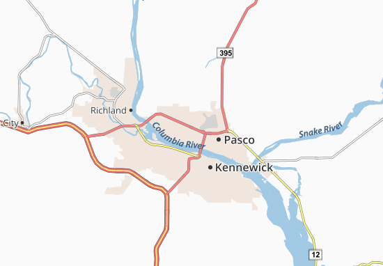 Kaart Plattegrond West Pasco