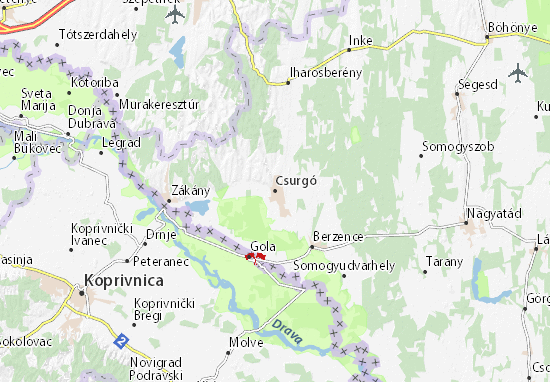 Csurgó Map