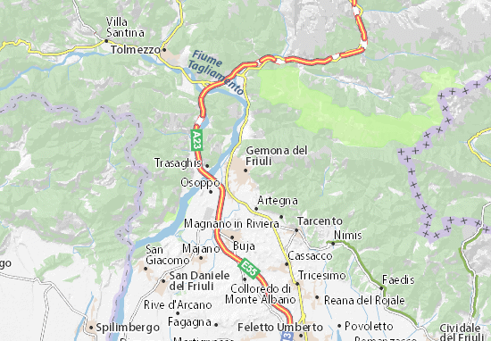 Mapa Plano Gemona del Friuli