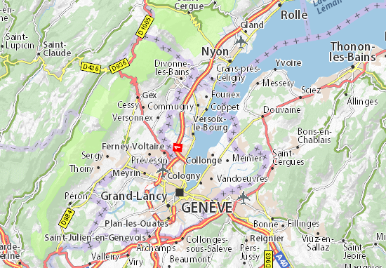 Mapa Plano Versoix-le-Bourg