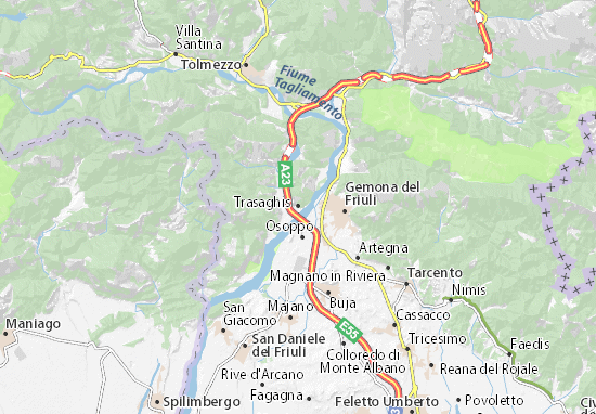 Karte Stadtplan Trasaghis