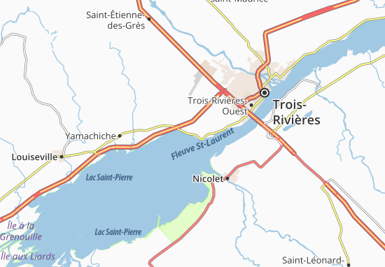 Karte Stadtplan Pointe-du-Lac