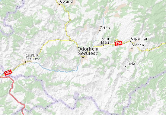 Kaart Plattegrond Odorheiu Secuiesc