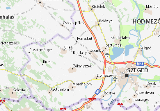 Karte Stadtplan Bordány